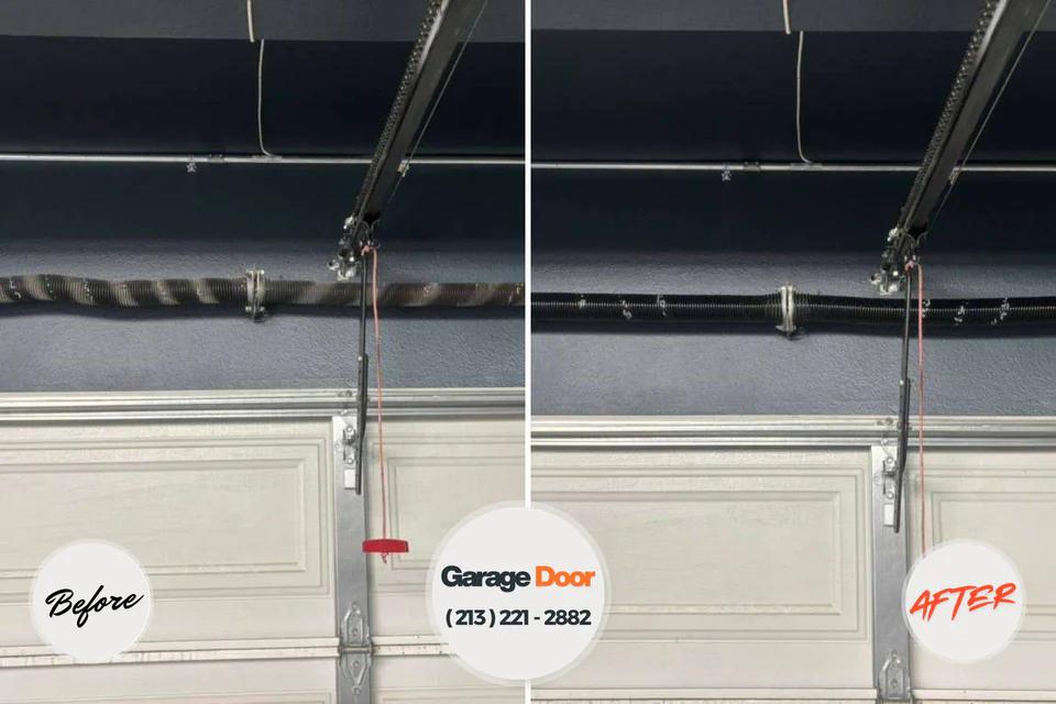 Before and after: garage door repair Elephant Butte, NM